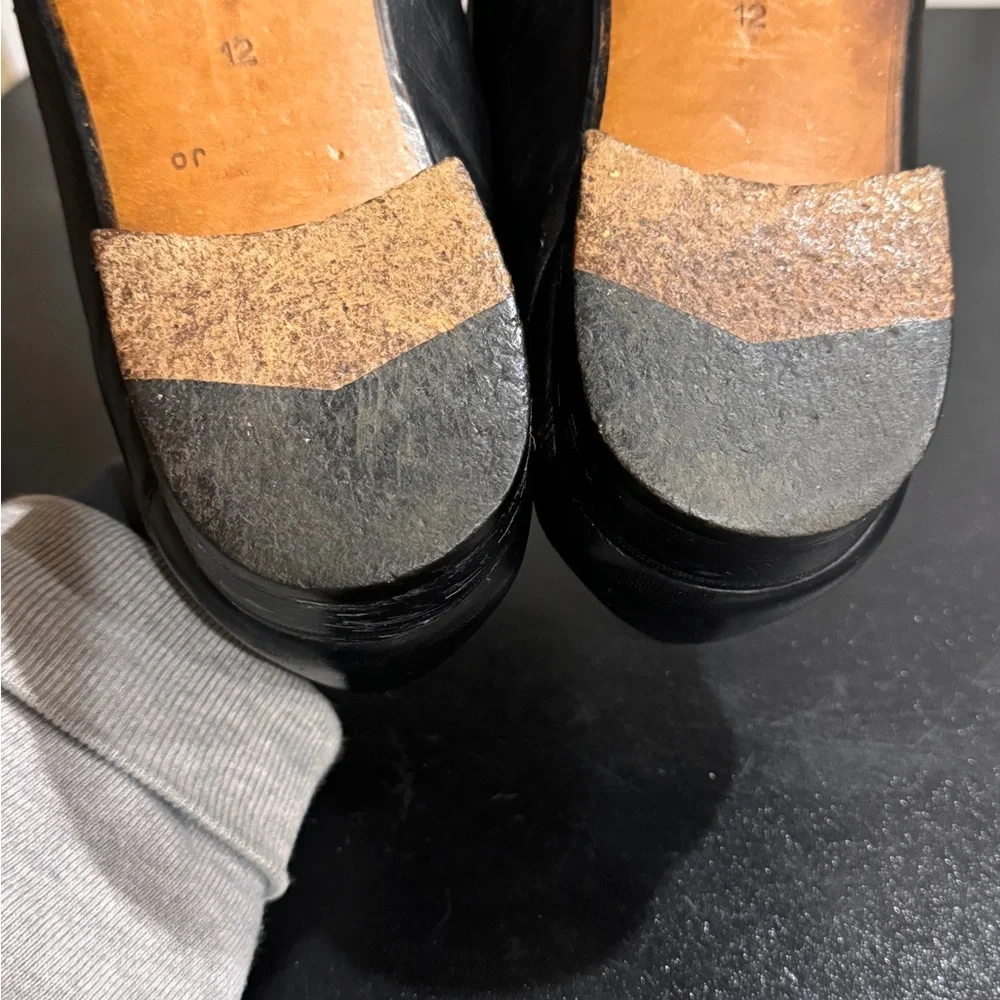 Bally Black Leather Tassel Loafers Slip-Ons size 12